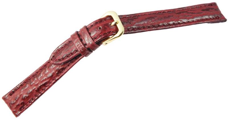 Steinmeister Uhrenarmband 8000340 Echtleder Ersatzarmband in rot, 10 mm / 12 mm von Steinmeister