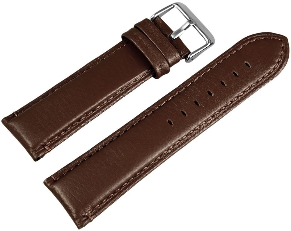 Steinmeister Uhrenarmband 8000511 Hochwertiges Echt-Lederband in braun, 24 mm von Steinmeister
