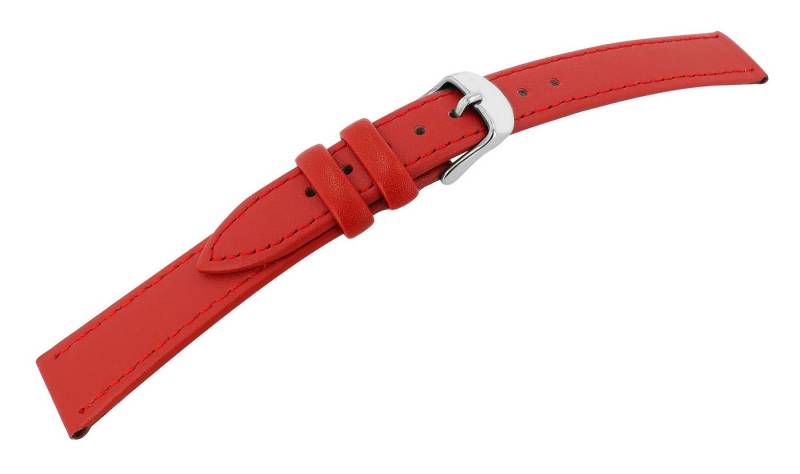 Steinmeister Uhrenarmband 8000549 Echtleder-Uhrenarmband, rot, 10 mm - 24 mm von Steinmeister