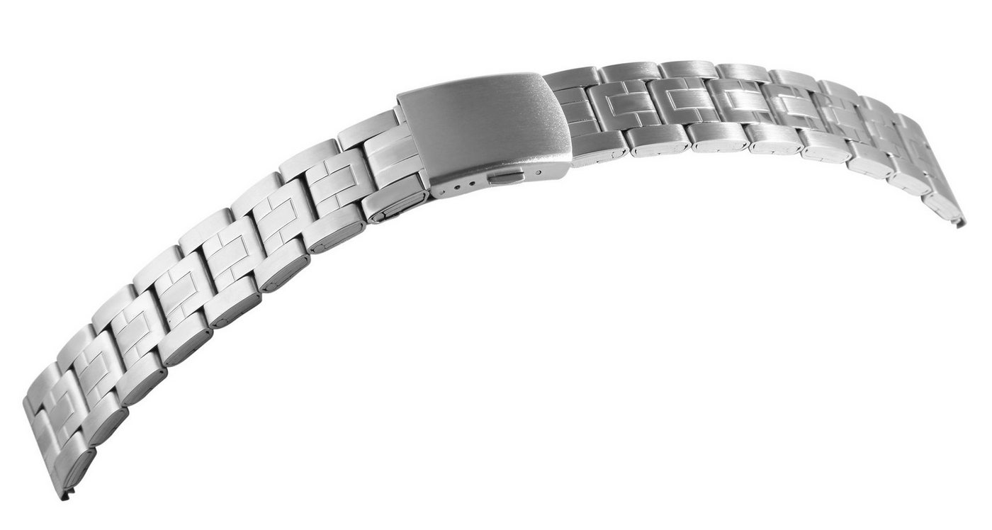 STEINMEISTER Uhrenarmband 8100131 Edelstahl-Uhrenarmband, silberfarben, 18 mm - 22 mm von STEINMEISTER