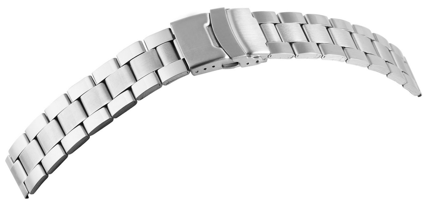 Steinmeister Uhrenarmband 8200029 Edelstahl, silberfarben, 18 mm - 24 mm von Steinmeister