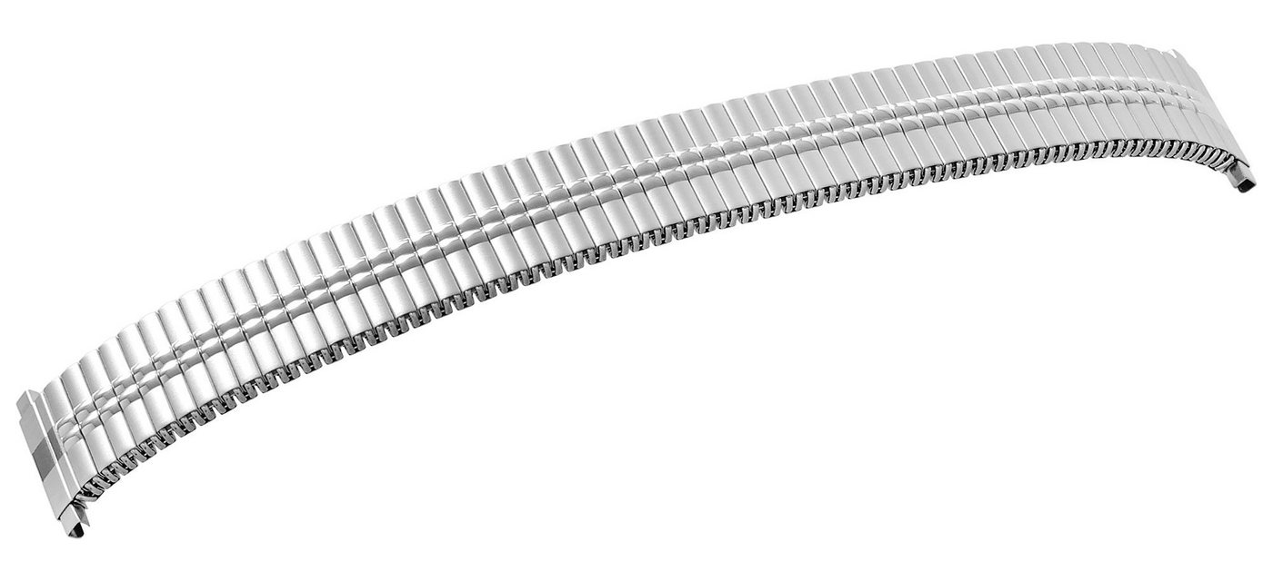 Steinmeister Uhrenarmband 8200079 Edelstahl Zugarmband, silberfarben, 18 - 20 mm von Steinmeister