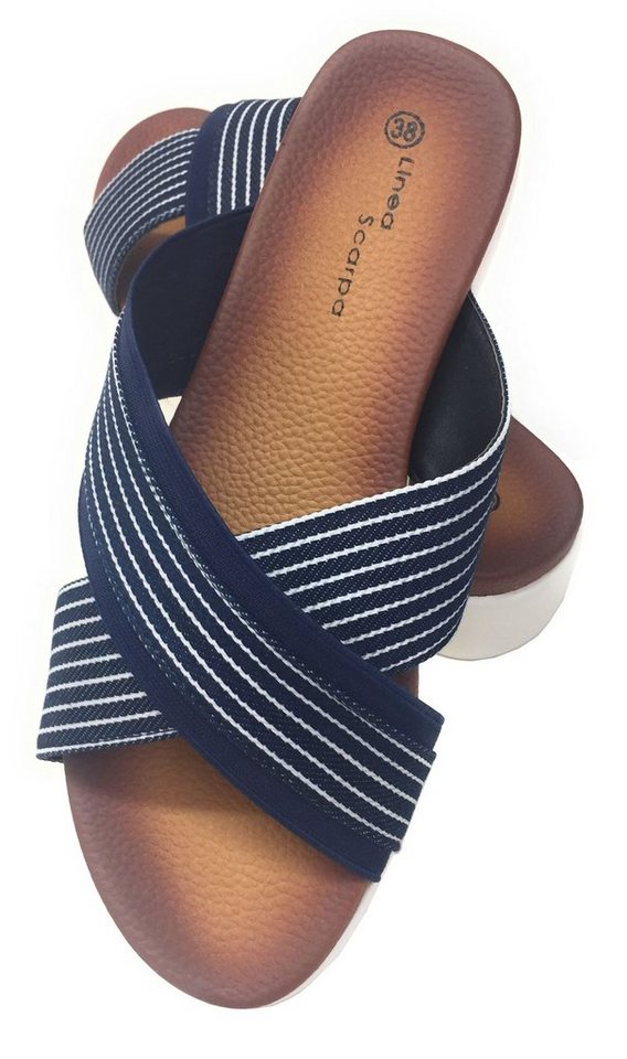 Steinnacher Bärbel Badepantolette Limone blau Badepantolette von Steinnacher Bärbel