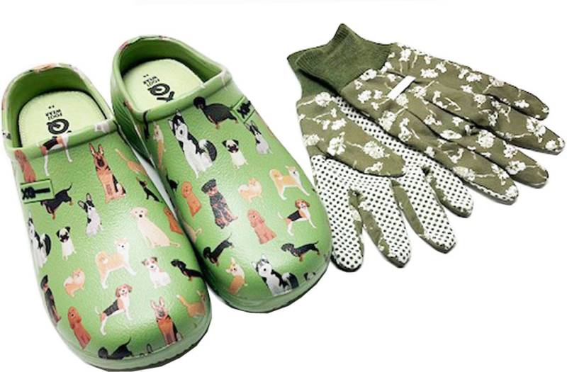 Steinnacher Bärbel Damen Gartenclogs grün Hunde Clog Steinnacher Bärbel Damen Gartenclogs grün Hunde Clog von Steinnacher Bärbel