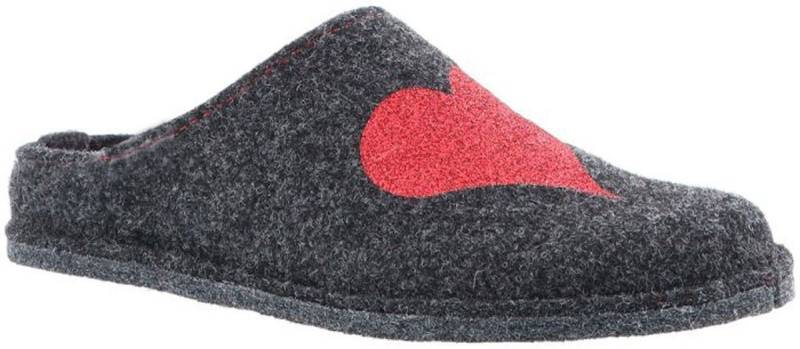 Steinnacher Bärbel Damen Pantoffel Herz und Glitter anthrazit Pantoffel Steinnacher Bärbel Damen Pantoffel Herz und Glitter anthrazit Pantoffel von Steinnacher Bärbel