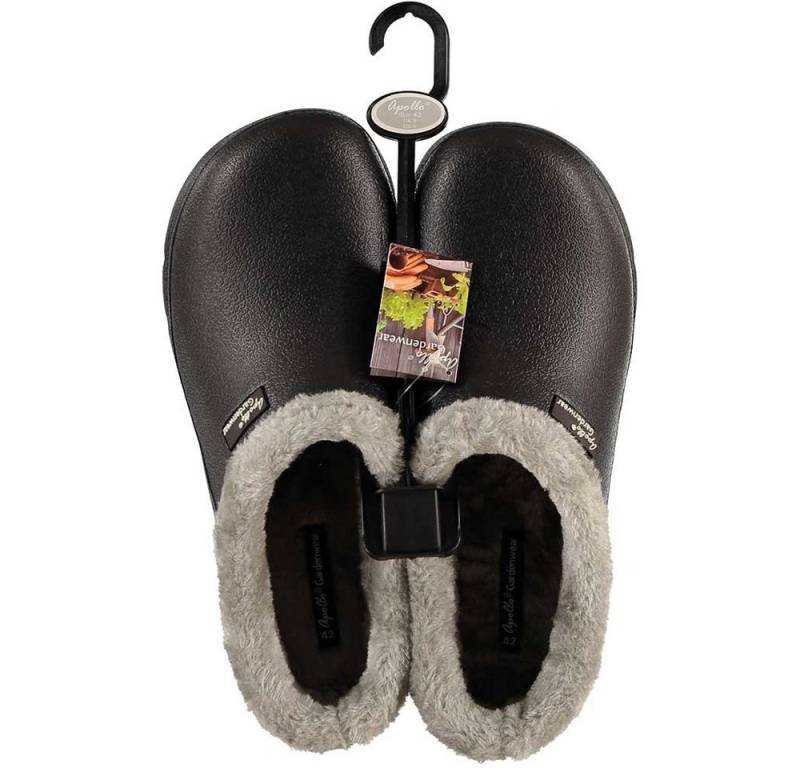Steinnacher Bärbel Herren Gartenclogs mit Fell schwarz Clog von Steinnacher Bärbel