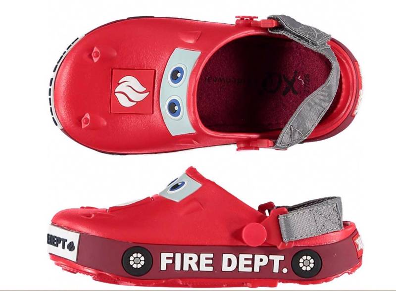 Steinnacher Bärbel Kinder Gartenclogs Feuerwehr rot Clog von Steinnacher Bärbel