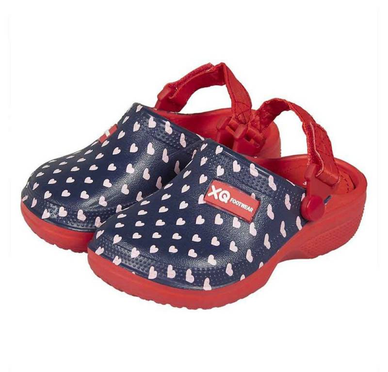Steinnacher Bärbel Kinder Gartenclogs Herzchen Blau Rot Clog von Steinnacher Bärbel