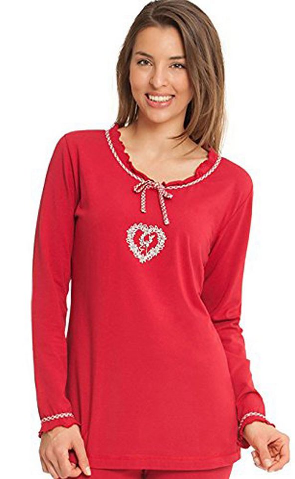 Steinnacher Bärbel Schlafanzug Damen Schlafanzug X-Mas rot von Steinnacher Bärbel