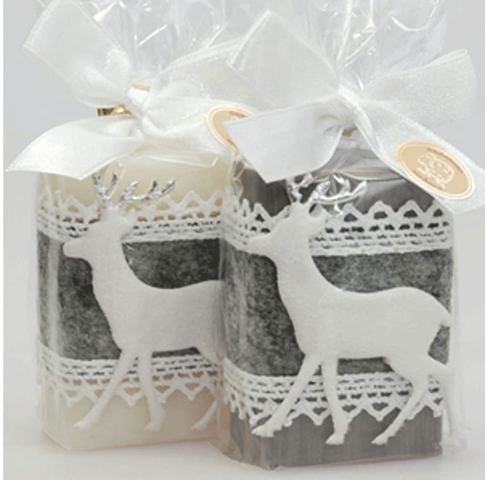 Steinnacher Bärbel Seifen-Set Florex Schafmilchseife eckig 2er Set grau und natur von Steinnacher Bärbel