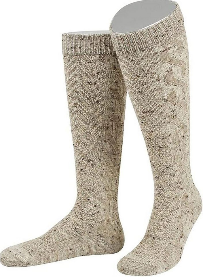 Steinnacher Bärbel Trachtensocken Trachtenkniebundstrümpfe Eddy mittelbeige meliert von Steinnacher Bärbel