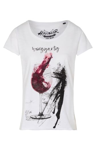 Hangowear Damen Weinshirt T-Shirt Weinzigartig weiß (DE/NL/SE/PL, Alphanumerisch, M, Regular, Regular, Standard, weiß) von Steinnacher