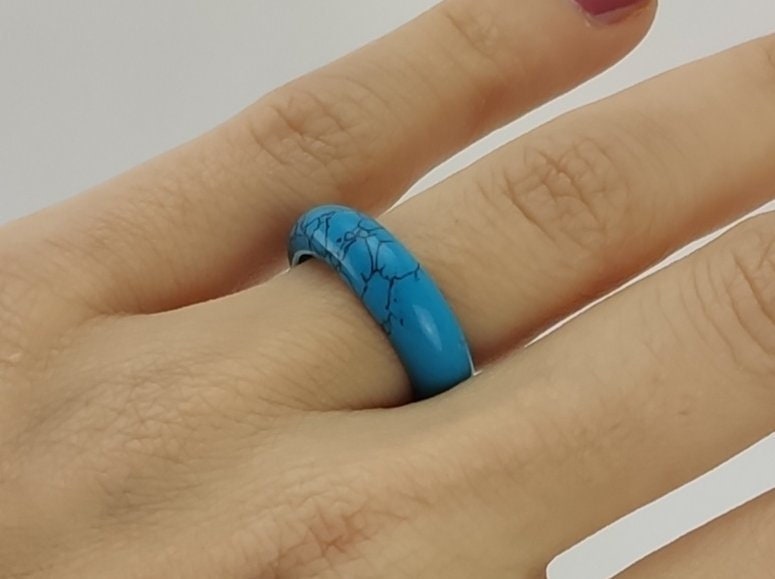 Türkis | Howlith Gefärbt Steinring, Ring, Steinringe, Crystal Ring | Howlith, Steinring Türkis, Ring Edelstein, Edelstein von SteinringeStoneRings