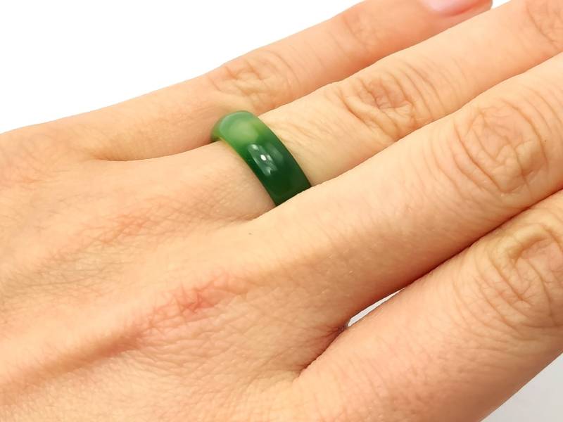 steinring Achat Grün Crystal Ring Rhodonit, Ring Edelstein, Ring, Edelstein von SteinringeStoneRings