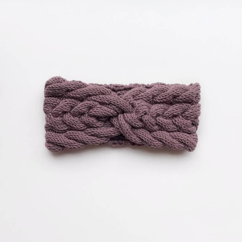 Handgestricktes Stirnband Mit Zopfmuster - in Verschiedenen Farben Für Erwachsene Und Kinder von Steinwaldstrick