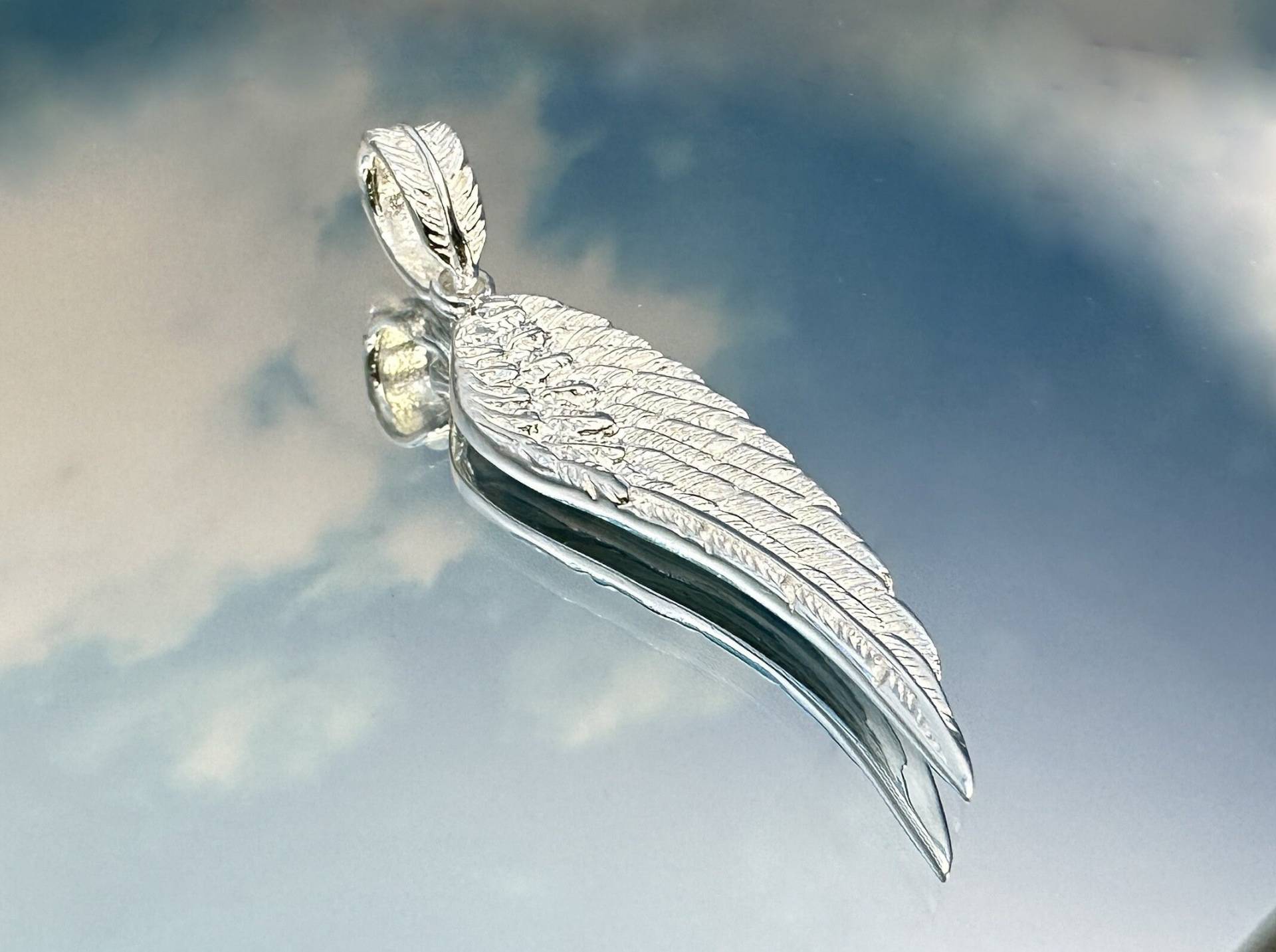 Anhänger Engelsflügel 925 Silber Rhodiniert Anhänger Engelsflügel 925 Silber Rhodiniert von SteinzauberShop