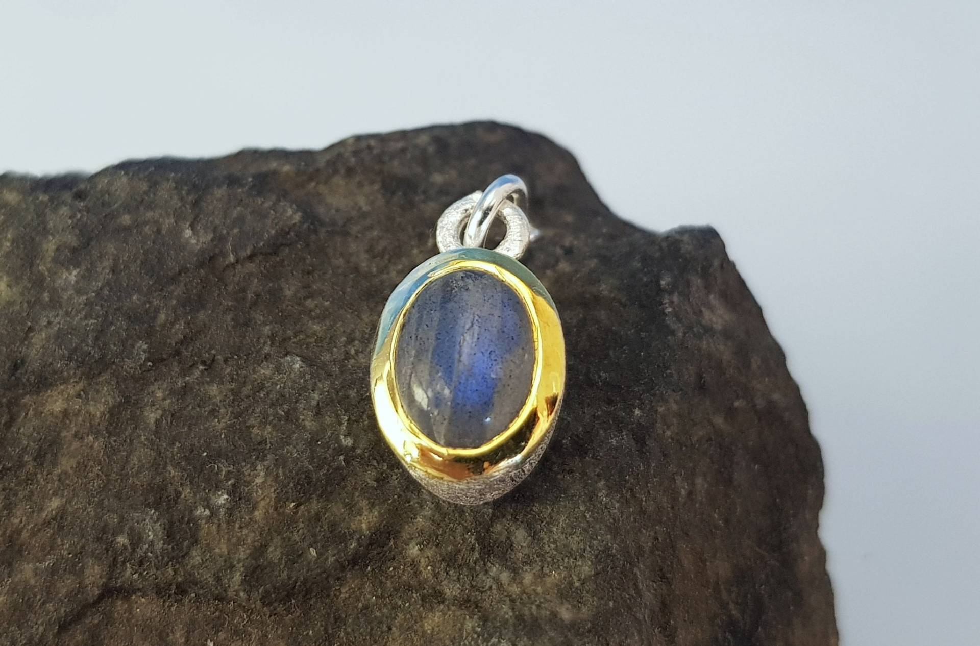 Anhänger Labradorit Silber von SteinzauberShop