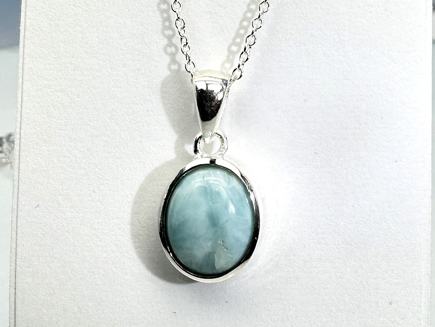 Anhänger Larimar Sterlingsilber Anhänger Larimar Sterlingsilber von SteinzauberShop