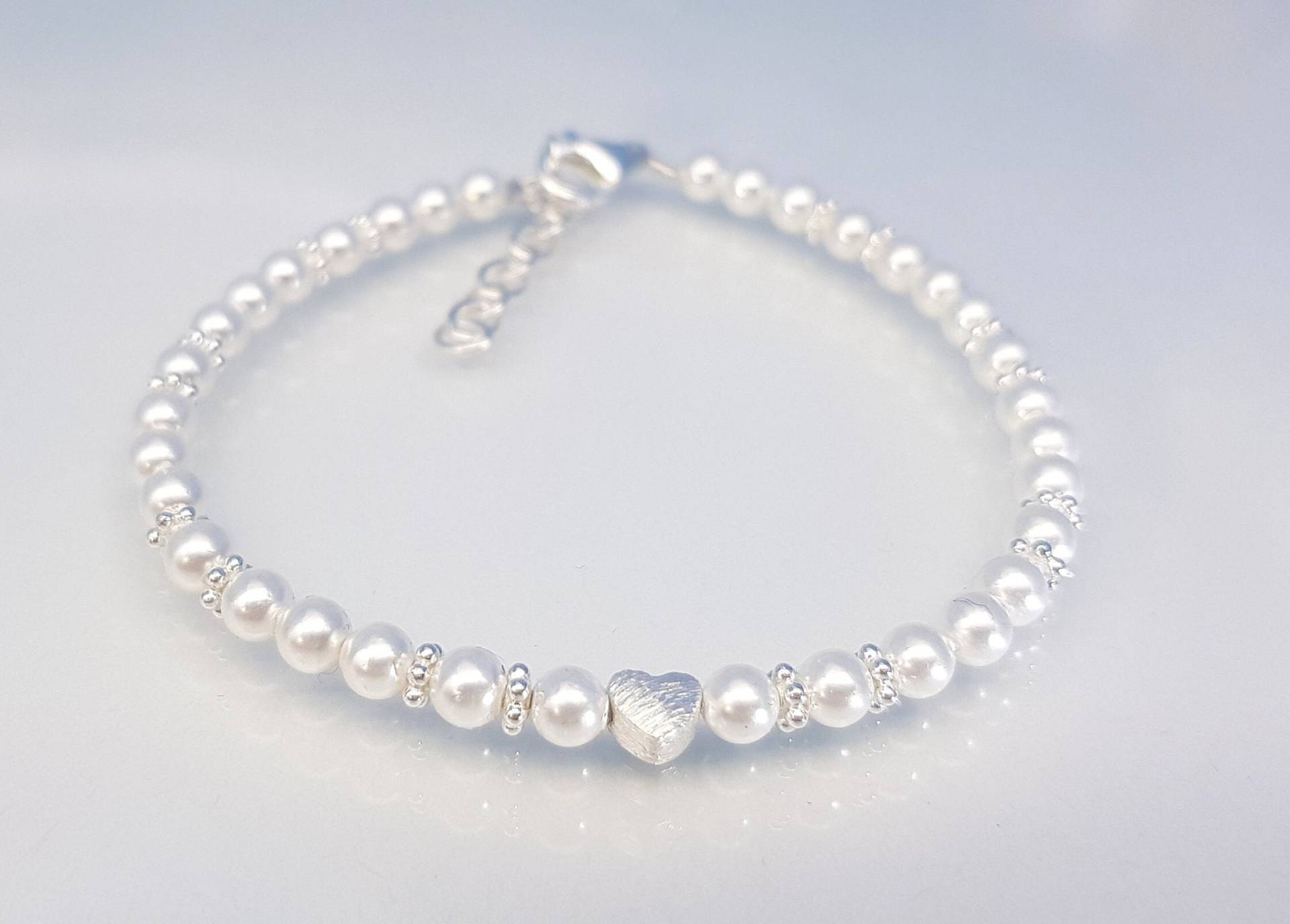 Armband Echte Perle Silber von SteinzauberShop