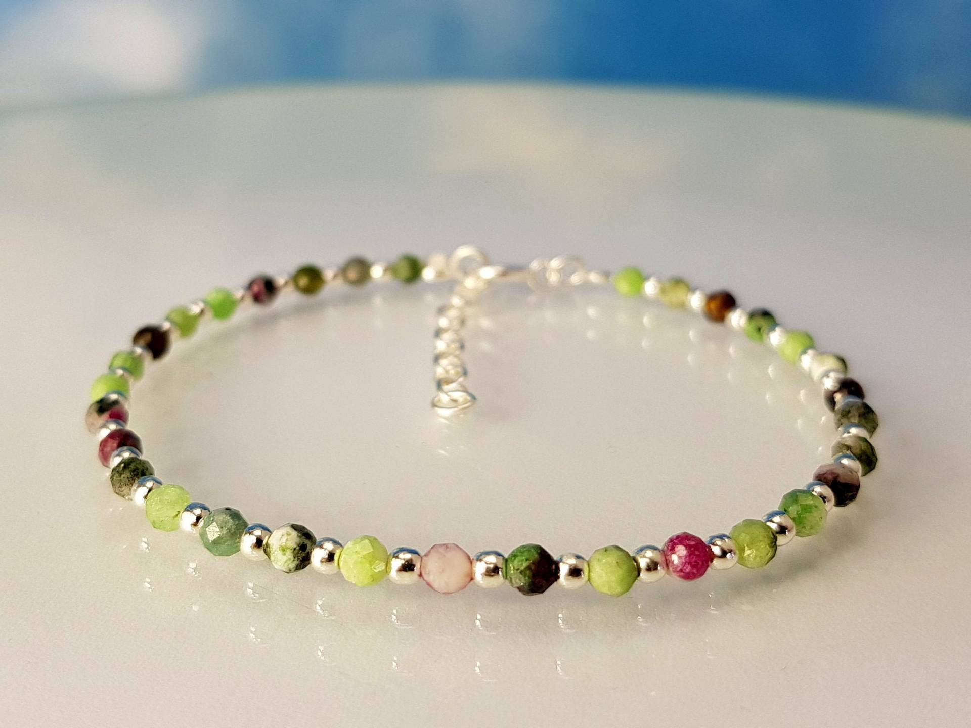 Armband Rubin Zoisit Silber von SteinzauberShop