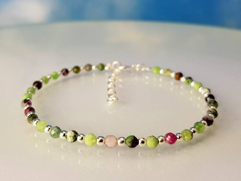 Armband Rubin Zoisit Silber von SteinzauberShop