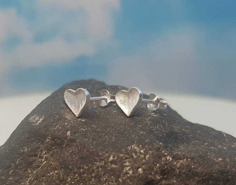 Ohrringe Herz 925 Silber von SteinzauberShop
