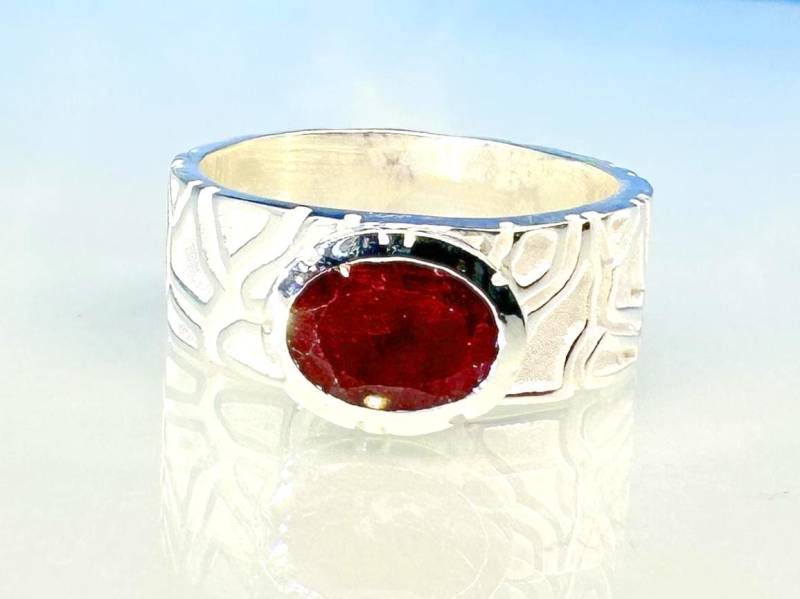 Ring Echter, Natürlicher Rubin 925 Silber Ring Echter, Natürlicher Rubin 925 Silber von SteinzauberShop