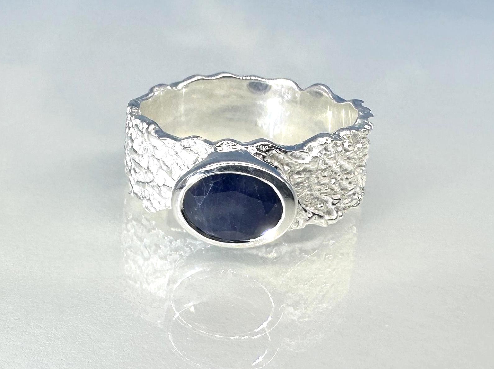 Ring Echter, Natürlicher Saphir 925 Silber Ring Echter, Natürlicher Saphir 925 Silber von SteinzauberShop