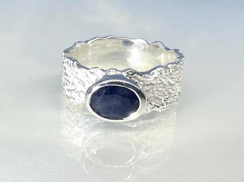 Ring Echter, Natürlicher Saphir 925 Silber von SteinzauberShop