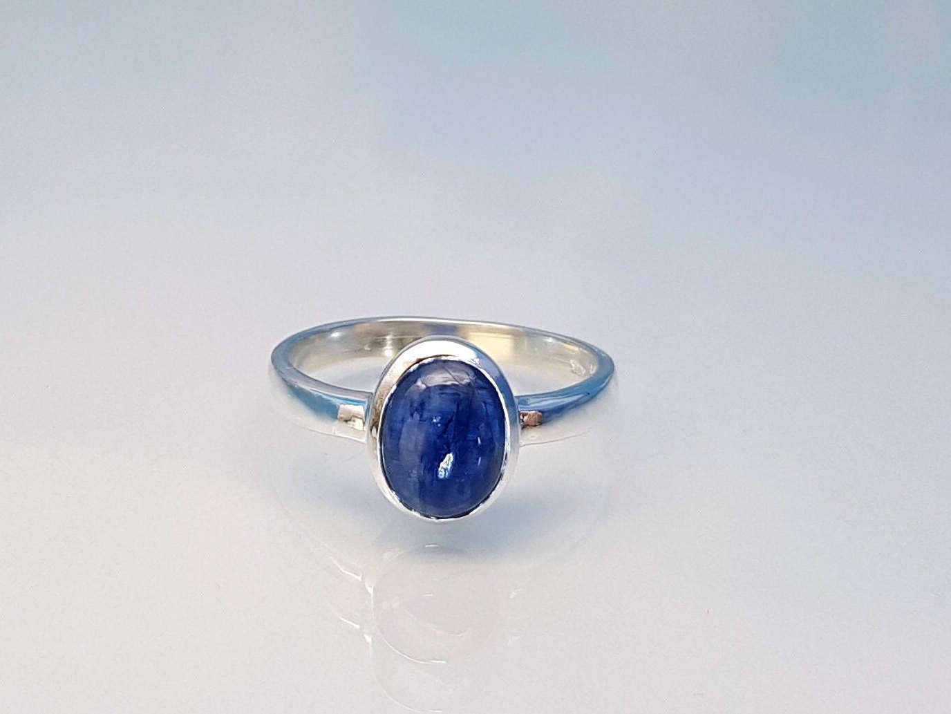 Ring Kyanit 925 Silber von SteinzauberShop