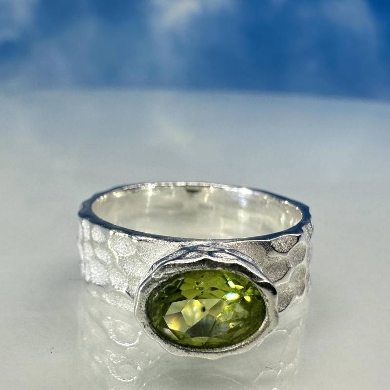 Ring Peridot 925 Silber von SteinzauberShop