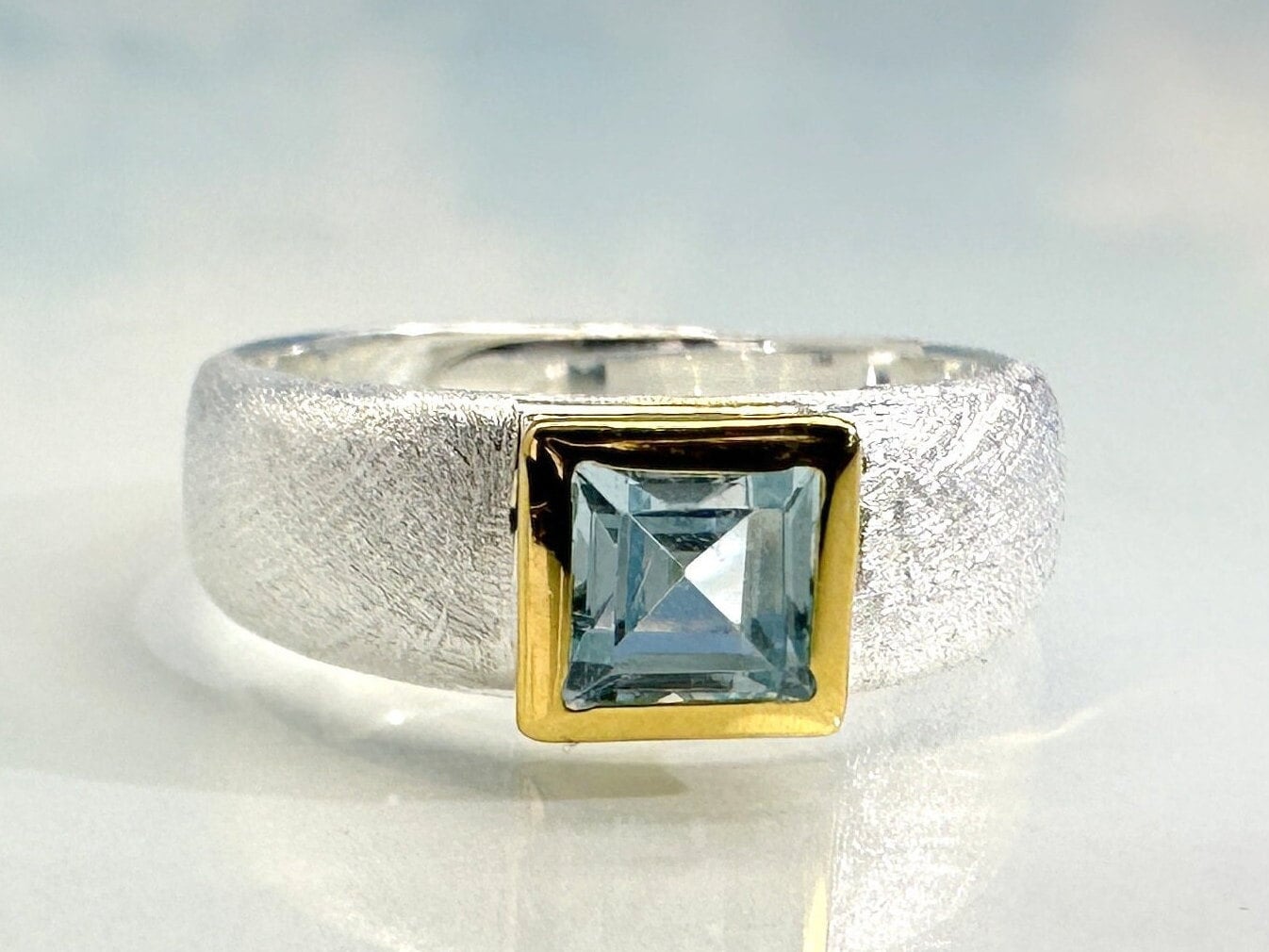 Ring Topas Gold 925 Hart-Gold Auflage Silber von SteinzauberShop