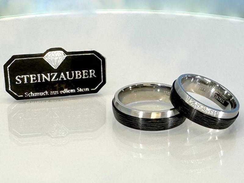 Trauringe | 1 Paar/2 Stück Partnerringe Verlobungsringe Eheringe Antragsringe Freundschaftsringe Edelstahlringe von SteinzauberShop