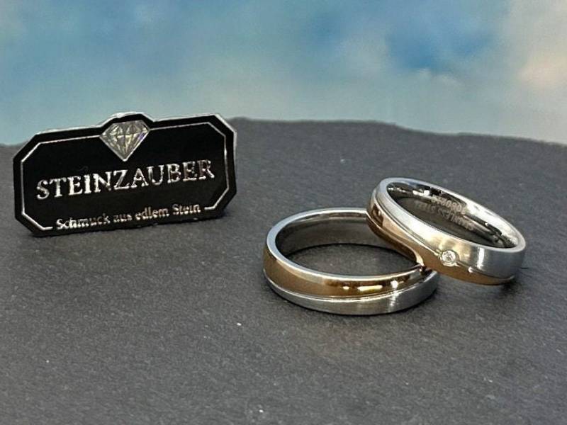 Trauringe | 1 Paar/2 Stück Verlobungsringe Eheringe Antragsringe Freundschaftsringe Edelstahlringe von SteinzauberShop