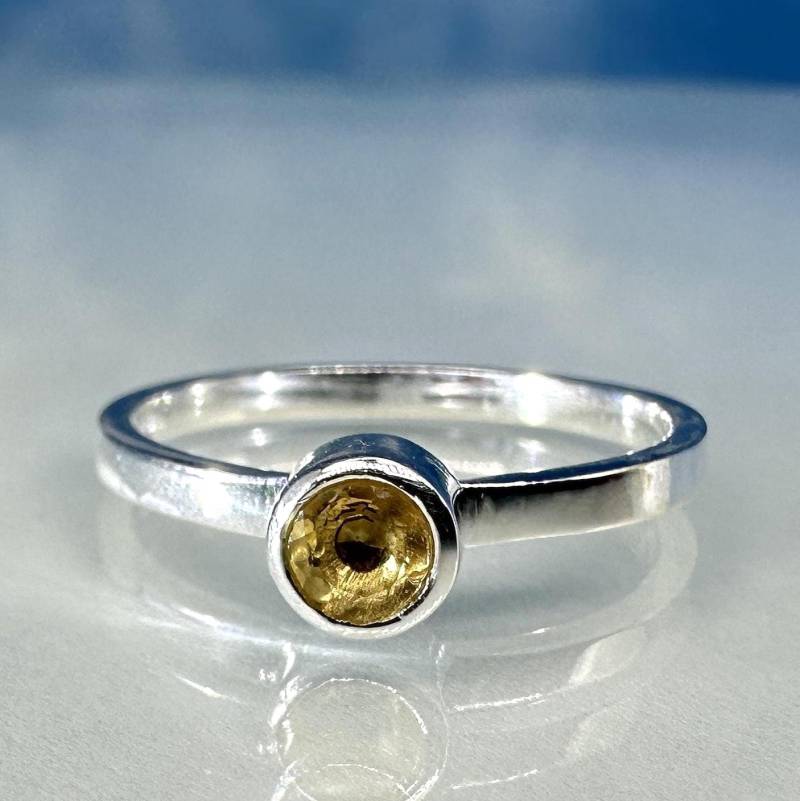 stapelring Citrin 925 Silber von SteinzauberShop