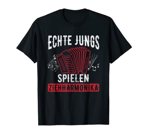 Echte Jungs Spielen Ziehharmonika Steirische Akkordeon T-Shirt von Steirische Geschenke zum Akkordeon