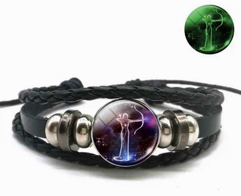 Stelby Armband mit Gravur Armband Sternzeichen 3D Gravur im Glas - verschiedene Motive (Weihnachtsgeschenk, Geburtstagsgeschenk, Valentinstaggeschenk, modern, minimalistisch), langlebig, pflegeleicht, unisex von Stelby