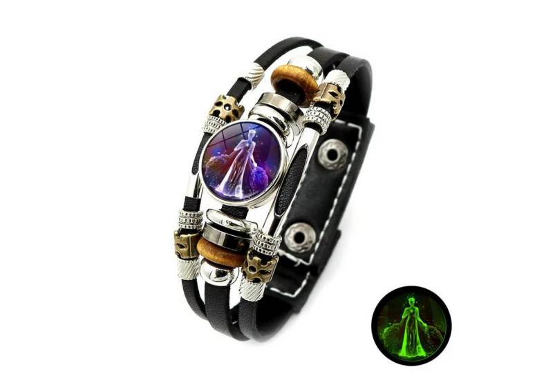 Stelby Armband mit Gravur Armband Sternzeichen Jungfrau mit 3D Gravur im Glas (Weihnachtsgeschenk, Geburtstagsgeschenk, Valentinstaggeschenk, modern, minimalistisch), langlebig, pflegeleicht, unisex von Stelby