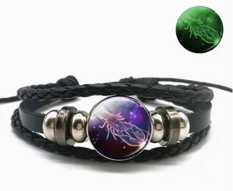Stelby Armband mit Gravur Armband Sternzeichen Krebs mit 3D Gravur im Glas (Weihnachtsgeschenk, Geburtstagsgeschenk, Valentinstaggeschenk, modern, minimalistisch), langlebig, pflegeleicht, unisex von Stelby