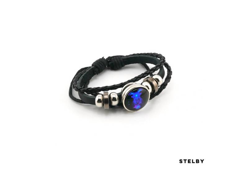 Stelby Armband mit Gravur Armband Sternzeichen Steinbock mit 3D Gravur im Glas (Weihnachtsgeschenk, Geburtstagsgeschenk, Valentinstaggeschenk, modern, minimalistisch), langlebig, pflegeleicht, unisex von Stelby