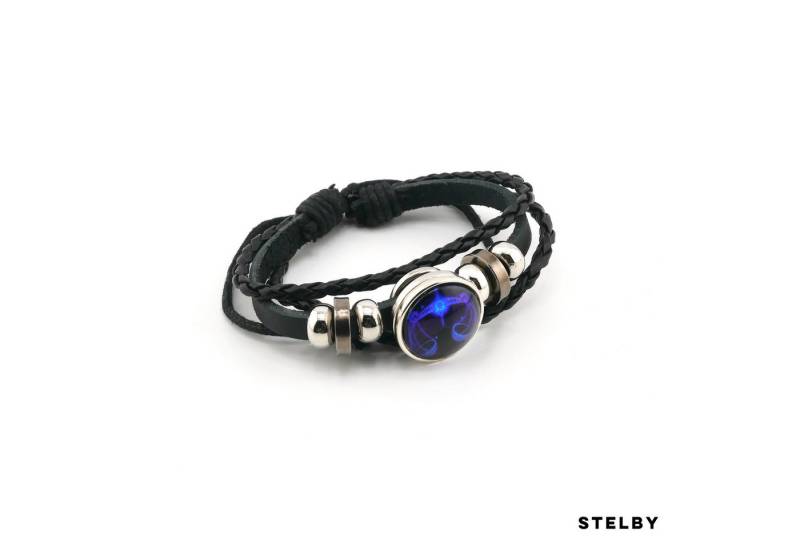 Stelby Armband mit Gravur Armband Sternzeichen Waage mit 3D Gravur im Glas (Weihnachtsgeschenk, Geburtstagsgeschenk, Valentinstaggeschenk, modern, minimalistisch), langlebig, pflegeleicht, unisex von Stelby