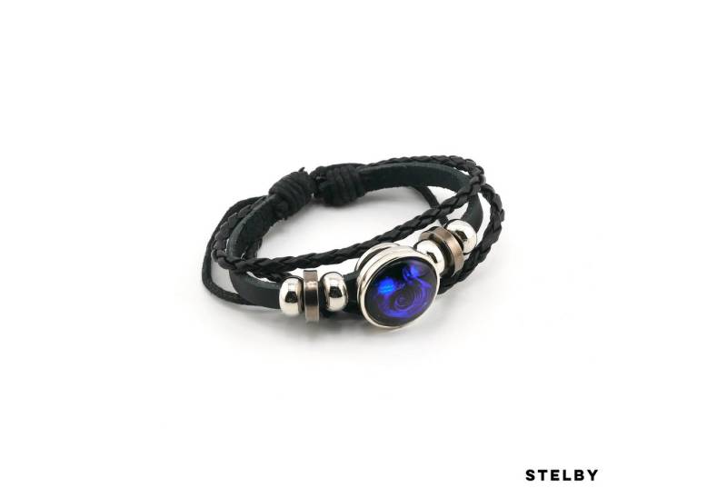 Stelby Armband mit Gravur Armband Sternzeichen Wassermann mit 3D Gravur im Glas (Weihnachtsgeschenk, Geburtstagsgeschenk, Valentinstaggeschenk, modern, minimalistisch), langlebig, pflegeleicht, unisex von Stelby