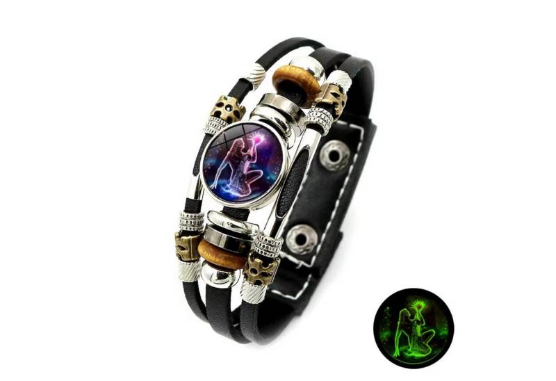 Stelby Armband mit Gravur Armband Sternzeichen Wassermann mit 3D Gravur im Glas (Weihnachtsgeschenk, Geburtstagsgeschenk, Valentinstaggeschenk, modern, minimalistisch), langlebig, pflegeleicht, unisex von Stelby