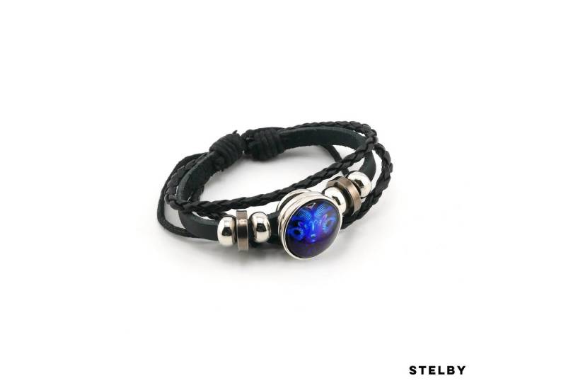Stelby Armband mit Gravur Armband Sternzeichen Widder mit 3D Gravur im Glas (Weihnachtsgeschenk, Geburtstagsgeschenk, Valentinstaggeschenk, modern, minimalistisch), langlebig, pflegeleicht, unisex von Stelby