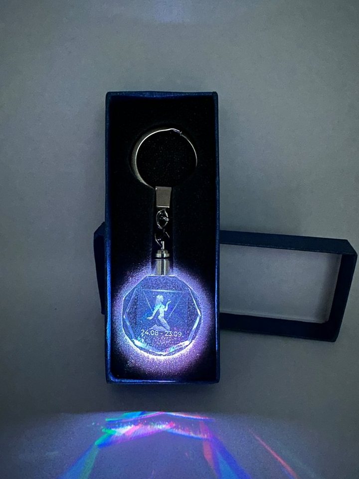Stelby Schlüsselanhänger Jungfrau Sternzeichen Schlüsselanhänger Multicolor mit Geschenkbox von Stelby
