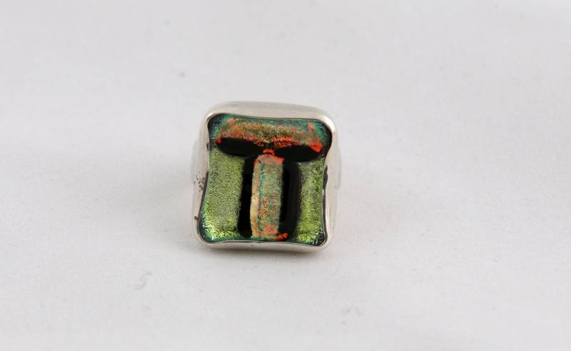 Silberring 0, 925 Mit Dichroic Glas Silberring 0, 925 Mit Dichroic Glas von SteliosJewelleryArt