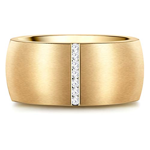 Stella Copenhagen Damen Ring Edelstahl gelbvergoldet verziert mit Kristallen von Swarovski® weiß von Stella Copenhagen