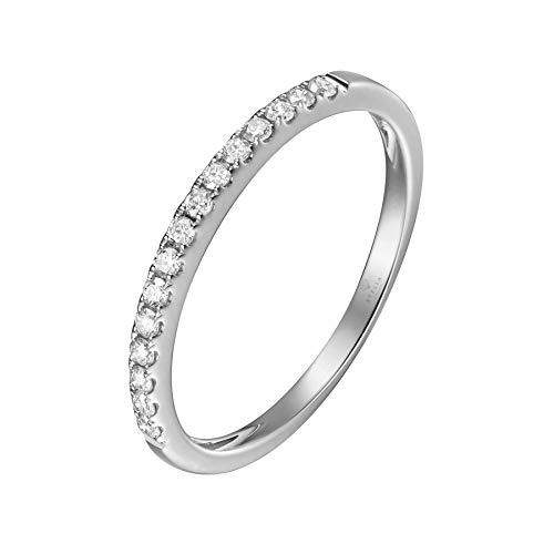 750er Weißgold Diamant Memory Ring mit Brillanten 0,27 ct. Memoire Eternity 18K Gr. 54 von Stella-Jewellery