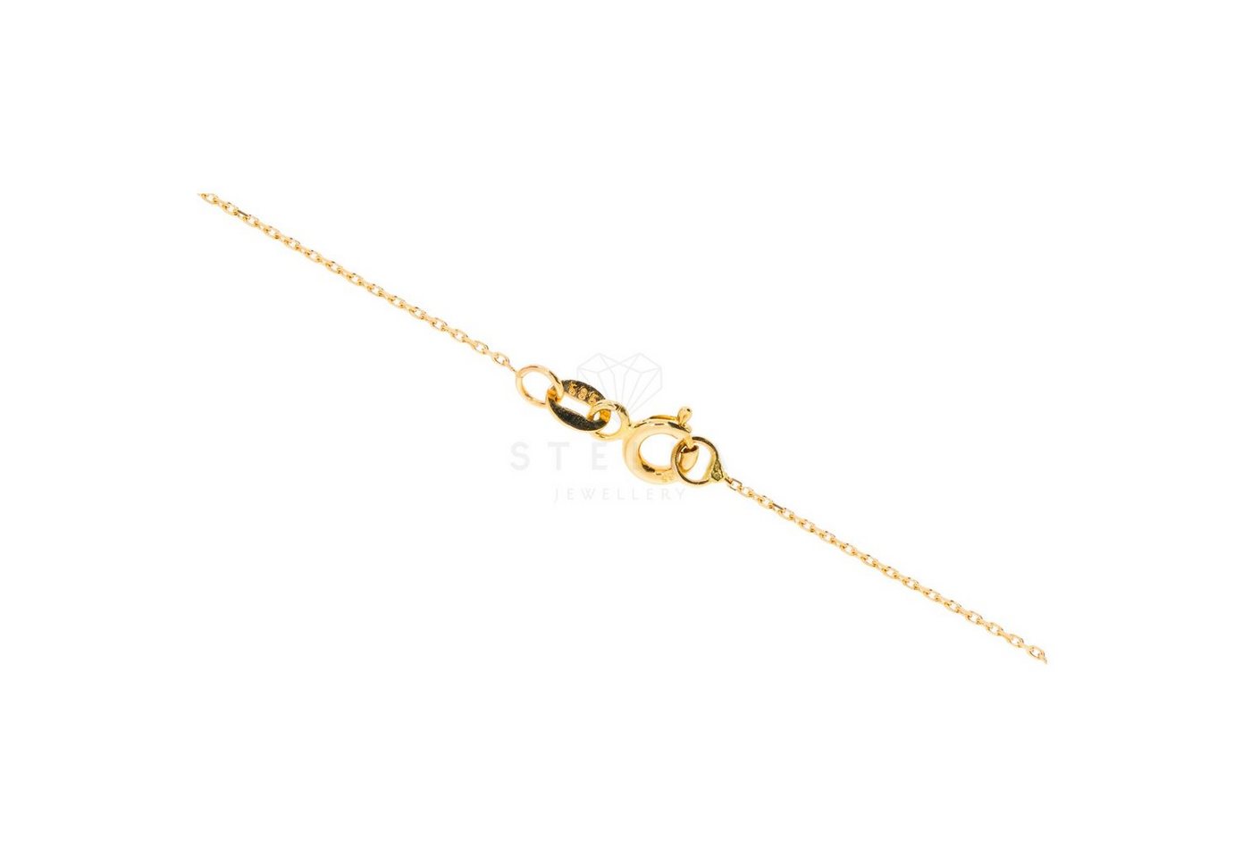 Stella-Jewellery Collier 585er Gold Halskette mit Buchstaben Anhänger (Kette mit Anhänger, inkl. Etui), Buchstaben Anhänger mit Kette von Stella-Jewellery