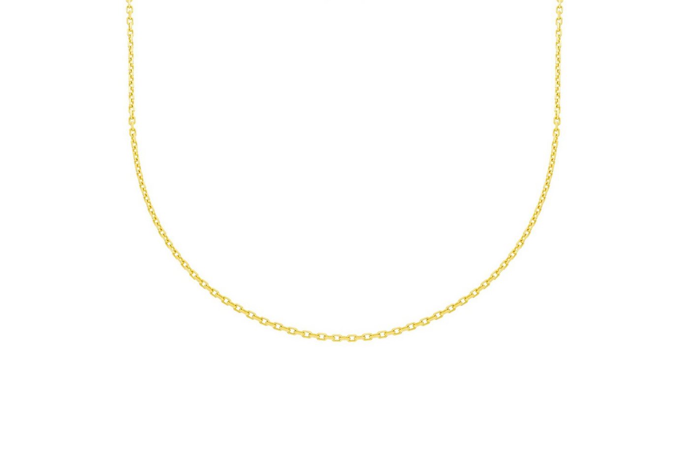 Stella-Jewellery Goldkette 585er Gelbgold Ankerkette Diamantiert 45 + 3,5 cm (Kette, inkl. Etui), diamantiert von Stella-Jewellery